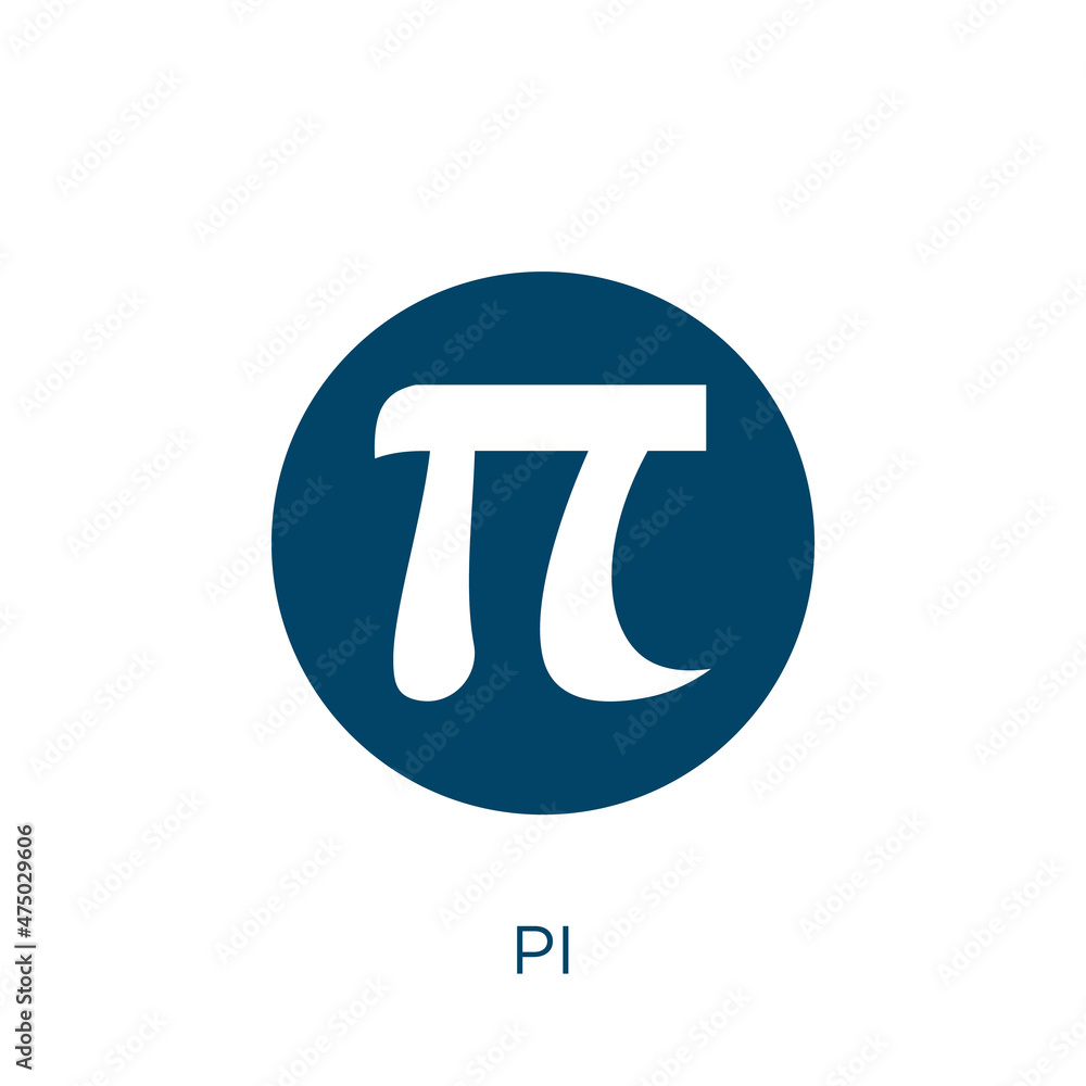 Poster pi vector icon. vector filled flat symbol for mobile concept and web design. black science glyph ico
