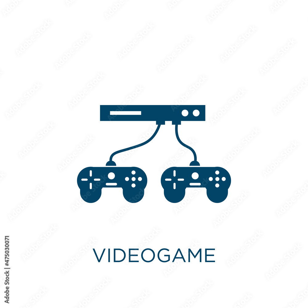 Aufkleber videogame vector icon. game filled flat symbol for mobile concept and web design. black computer gly