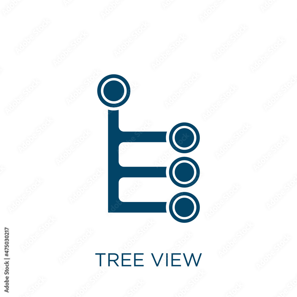 Poster tree view vector icon. tree filled flat symbol for mobile concept and web design. black nature glyph