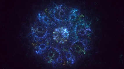 3D rendering abstract circle light background