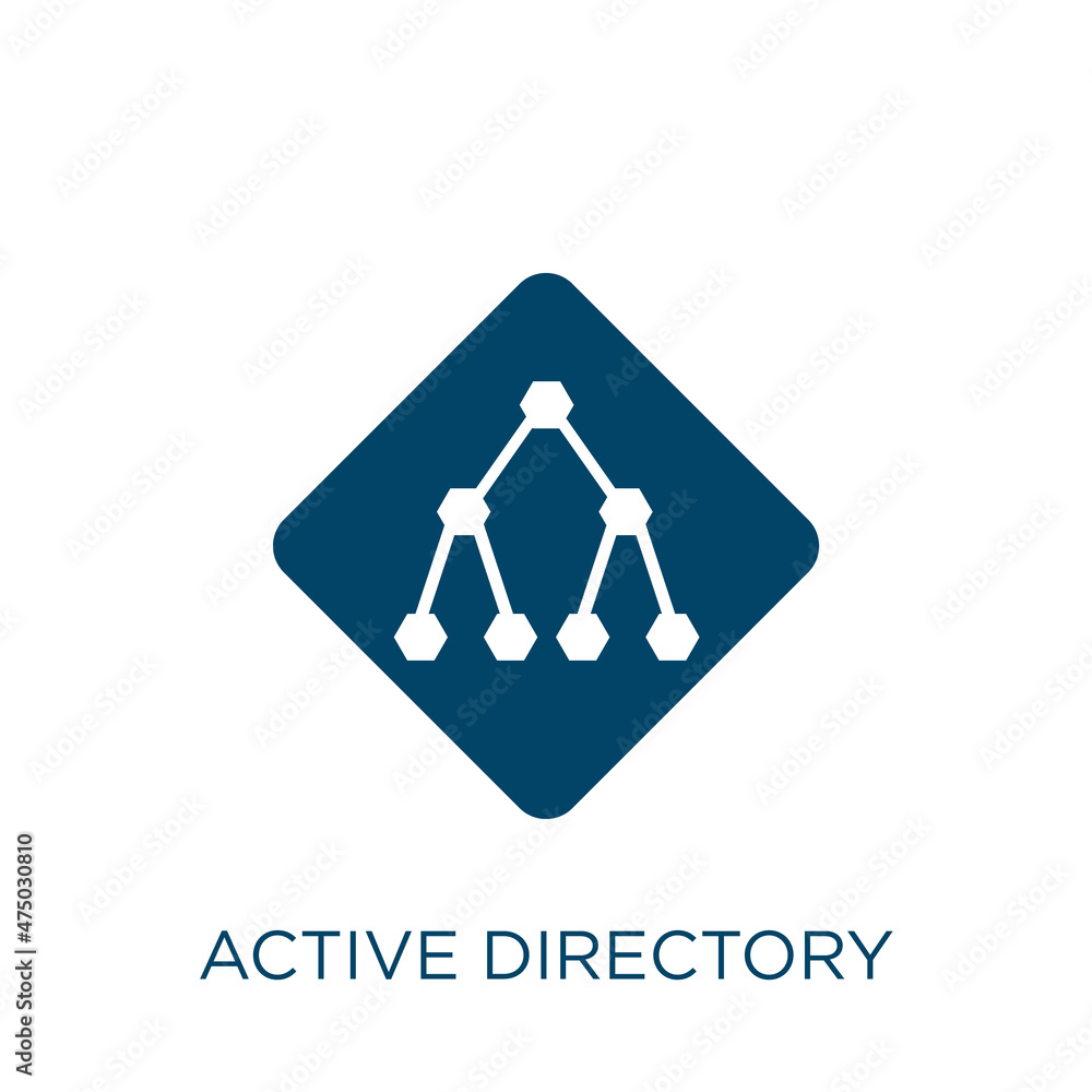 Poster active directory vector icon. directory filled flat symbol for mobile concept and web design. black 