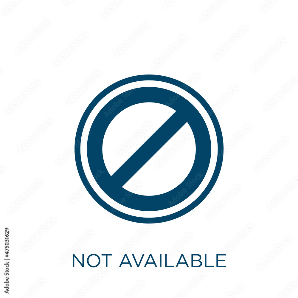 Poster not available vector icon. available filled flat symbol for mobile concept and web design. black int