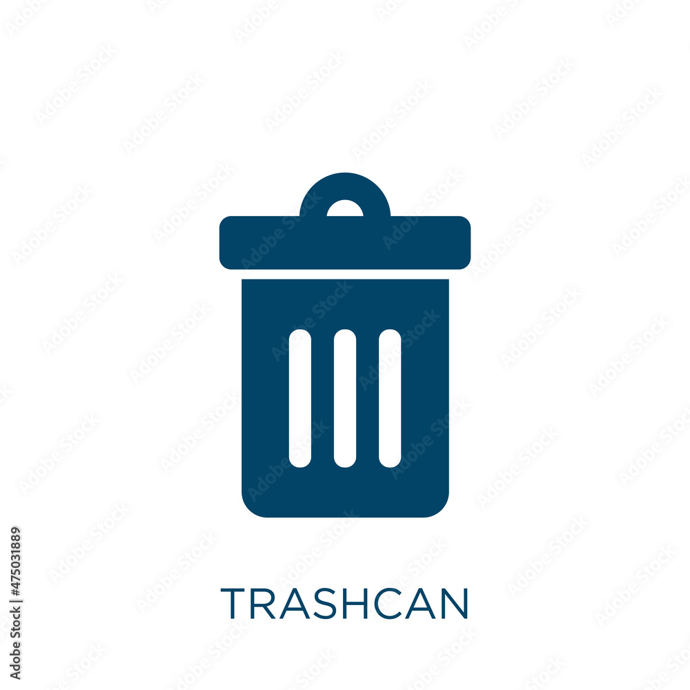 Poster trashcan vector icon. container filled flat symbol for mobile concept and web design. black recycle 