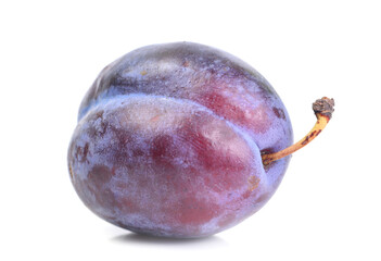 Plum on white background