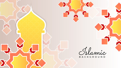 Ramadan Kareem background. Ornamental arabic yellow pattern Islamic design background. Islamic Background design for Ramadan Kareem