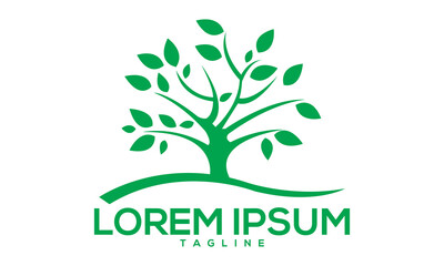 Fototapeta premium Unique tree logo Modern and minimalist vector and abstract logo