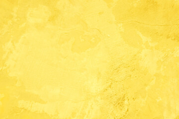Concrete wall yellow color for texture background. Abstract grunge bright colorful color background with growing effect. 