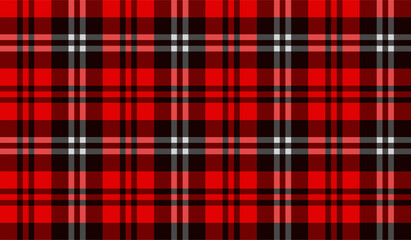 Red and black tartan plaid seamless pattern. Christmas and New year concept. Texture from plaid, tablecloths, clothes, shirts, dresses, paper, bedding, blankets and other textile products.Vector EPS10