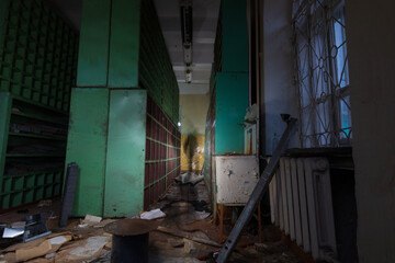 abandoned empty room in a building devastation