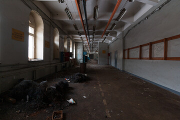 abandoned empty room in a building devastation