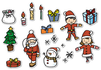 クリスマス　イラスト　セット