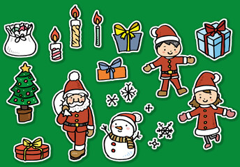 クリスマス　イラスト　セット