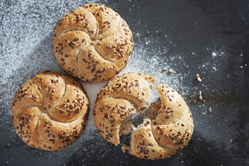 Buns with seeds