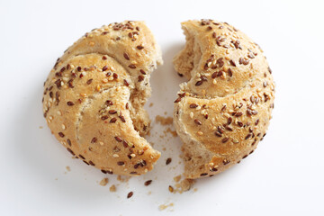 Halves of small bread