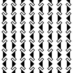 Vector seamless black and white geometric pattern.