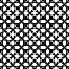 Vector seamless black and white geometric pattern.