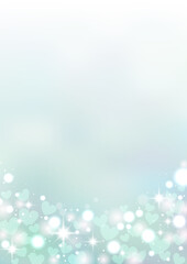 キラキラ ハートのイルミネーション背景　ホワイトデー（バレンタインバージョンも有）