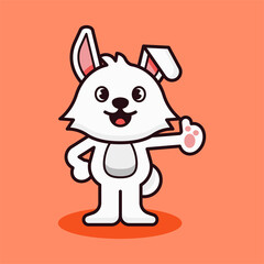 Rabbit Good Thumbs Up Illustration
