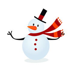 snowman christmas cartoon character Vector