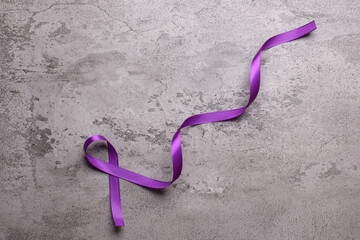 Purple Ribbon For Alzheimer's Disease, Pancreatic Cancer, Epilepsy Awareness, World Cancer Day