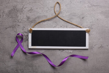 Purple Ribbon For Alzheimer's Disease, Pancreatic Cancer, Epilepsy Awareness, World Cancer Day