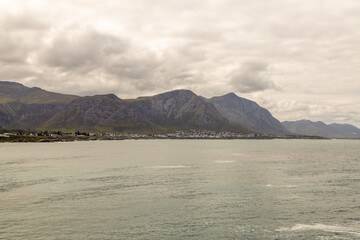 Mountains close to Hermanus in the Western Cape of South Africa, seen from the Cliff Path