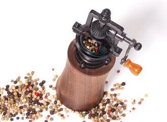 Pepper mill isolated on white