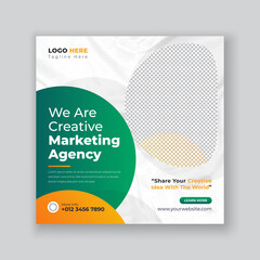 Digital marketing and corporate social media post banner design template