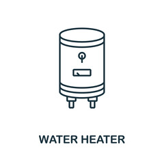 Water Heater icon. Line element from bathroom collection. Linear Water Heater icon sign for web design, infographics and more.