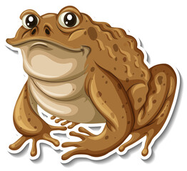 Toad animal cartoon sticker