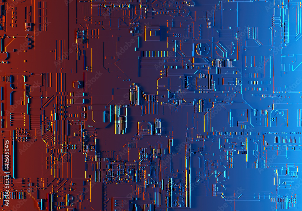 Poster motherboard background in creative lighting. abstract technological background without focus. patter