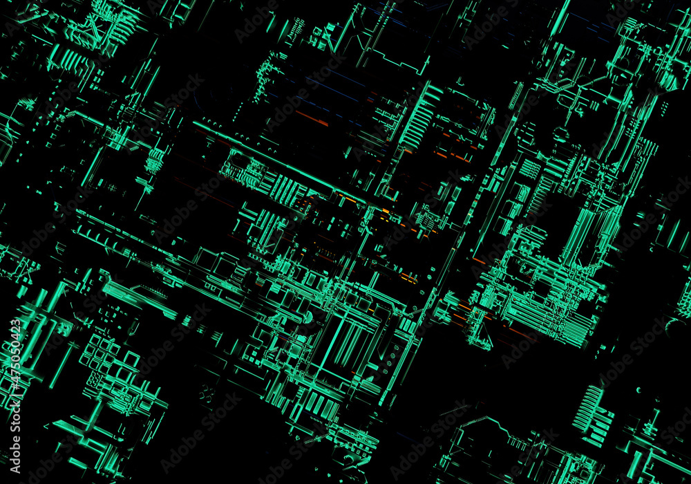 Aufkleber black and green technological or scientific background. abstract creativity. creative pattern withou