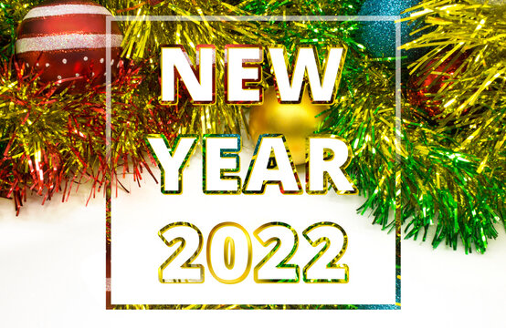 2022 Happy New Year colourful Christmas design background