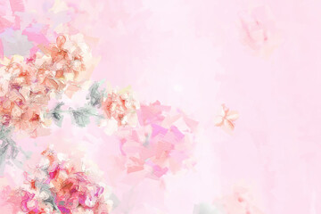 Beautiful watercolor rose flower and bouquet illustration