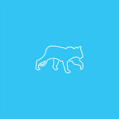 Tiger logo vector line art template