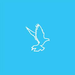pigeon logo vector template line art