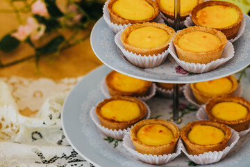 traditional cake in the plate