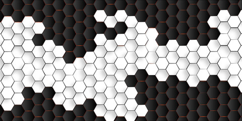 Colorful hexagon pattern with nice color, hexagon concept design abstract technology geometry pattern background vector EPS, Abstract white hexagon concept background,	