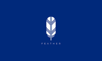vector graphic illustration for simple, modern feather logo design