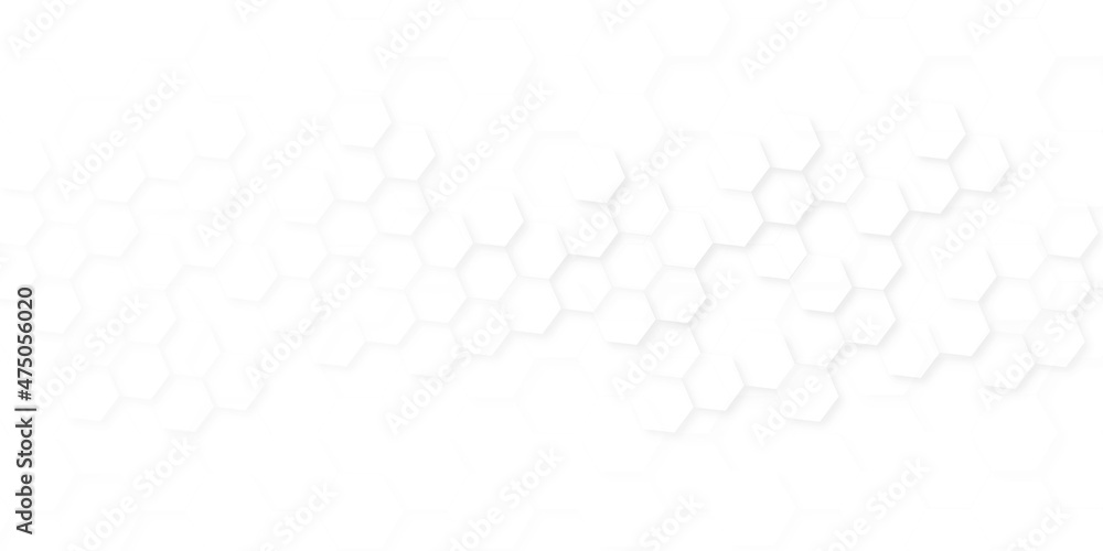 Poster hexagon concept design abstract technology geometry pattern background vector eps, abstract white he