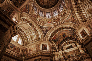 Interior of Saint Isaac's Cathedral in St. Petersburg, Russia