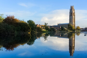 St Botolph's church on the river in Boston Lincs. UK