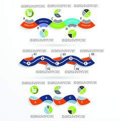 Elements for business data visualization, Modern infographic design, vector set templates