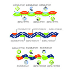 Elements for business data visualization, Modern infographic design, vector set templates
