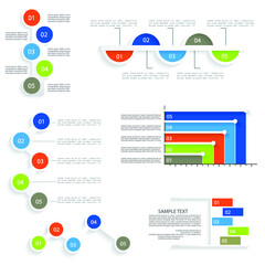 Elements for business data visualization, Modern infographic design, vector set templates