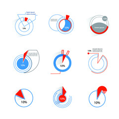 Elements for business data visualization, Modern infographic design, vector set templates