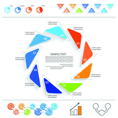 Elements for business data visualization, Modern infographic design, vector set templates
