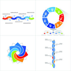 Elements for business data visualization, Modern infographic design, vector set templates