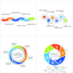 Elements for business data visualization, Modern infographic design, vector set templates