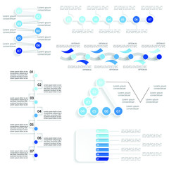 Elements for business data visualization, Modern infographic design, vector set templates